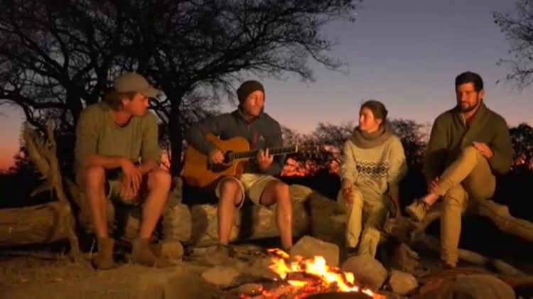 Four of Wild Safari Live's wonderful guides on August 2, 2015. From left: Brent, James, Jamie, and Scott.