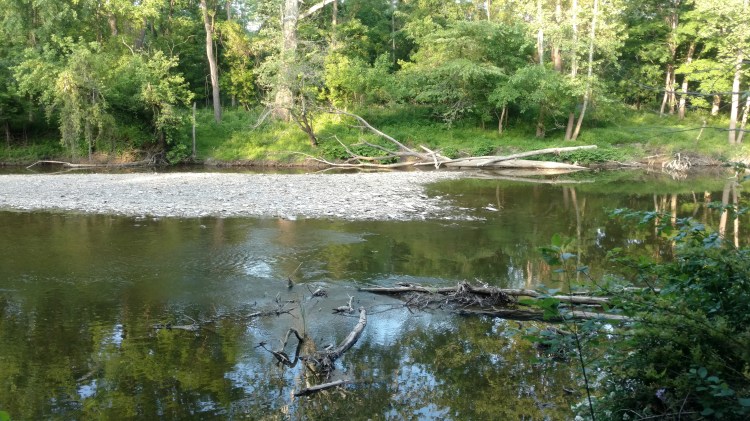 Low rivers can be wonderfully calming. This is a shot from Black River Reservation in Elyria, Ohio.
