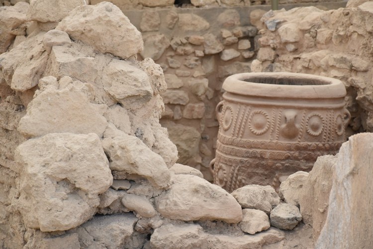 An archaeological dig at Knossos on the island of Crete.